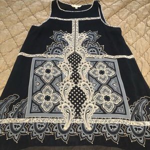 Max Studios print dress in blue